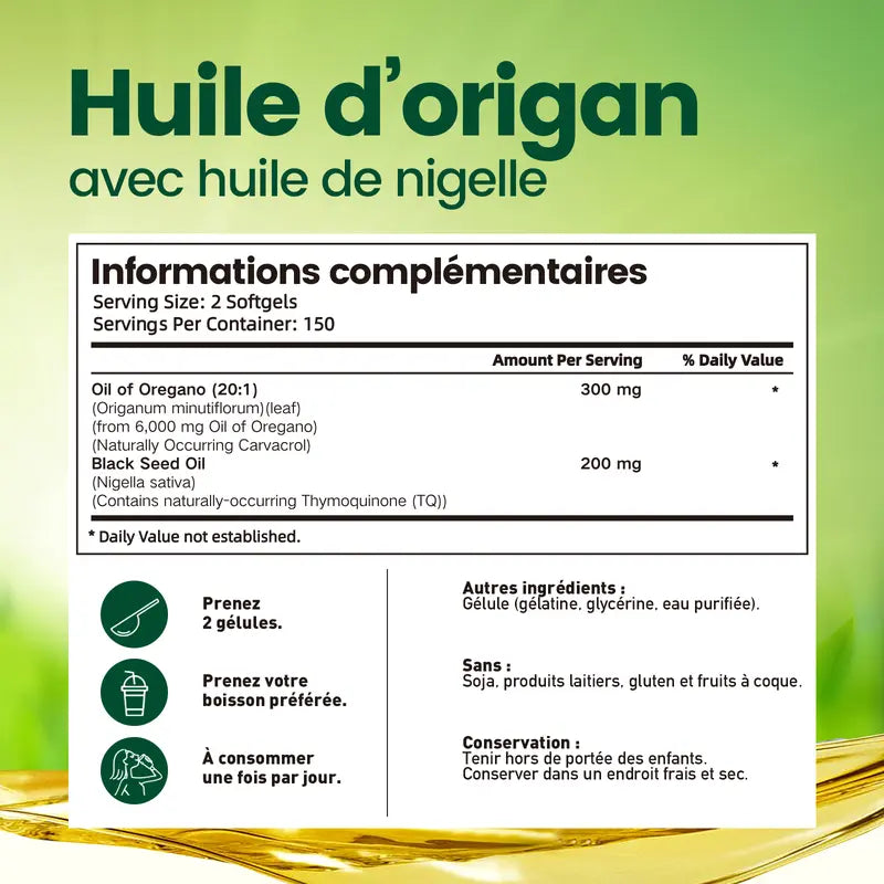Huile d’Origan 6000 mg – Défenses Immunitaires