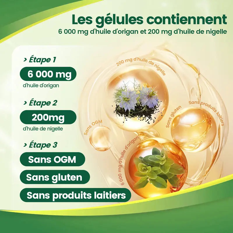 Huile d’Origan 6000 mg – Défenses Immunitaires