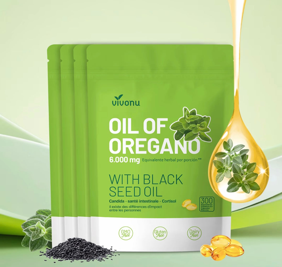 Huile d’Origan 6000 mg – Défenses Immunitaires